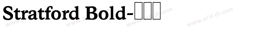Stratford Bold字体转换